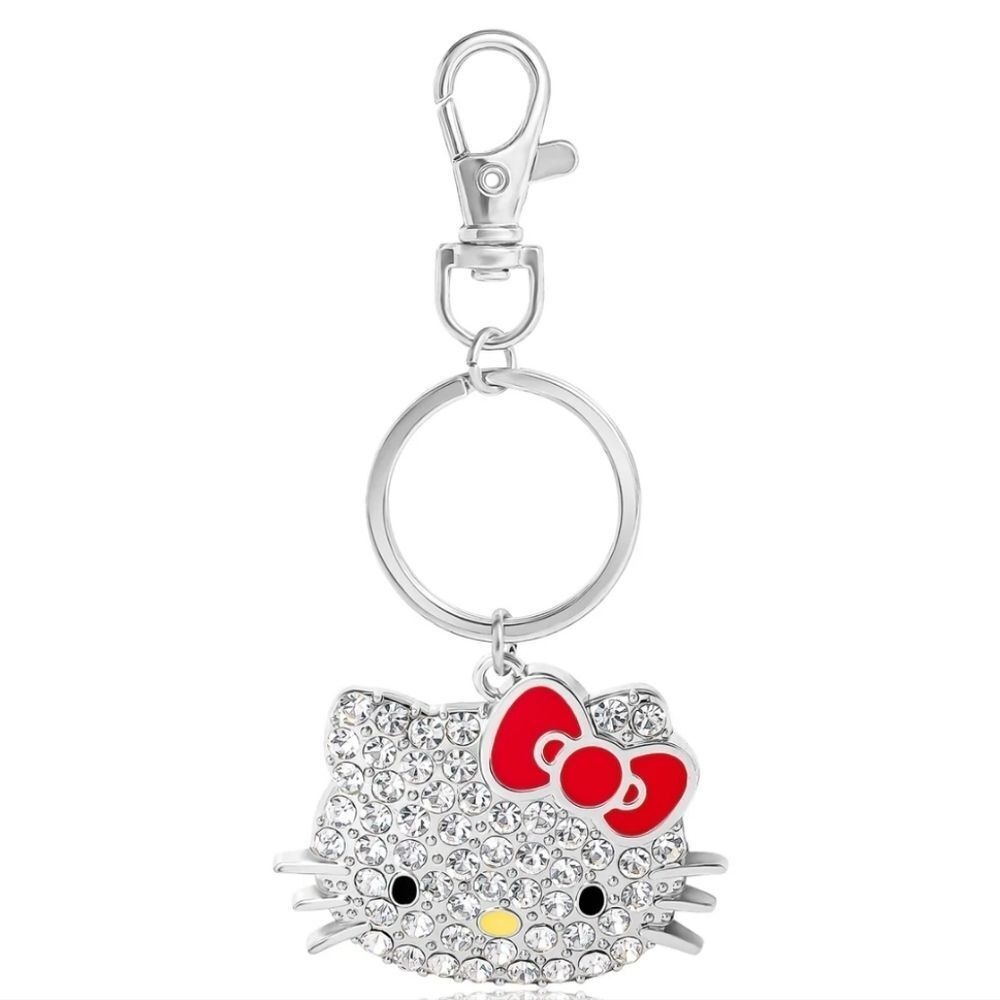 Hello Kitty Face Pave 3D Bling Keychain